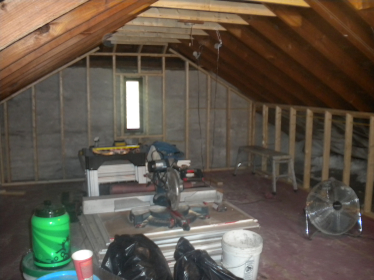 attic remodel to create new space